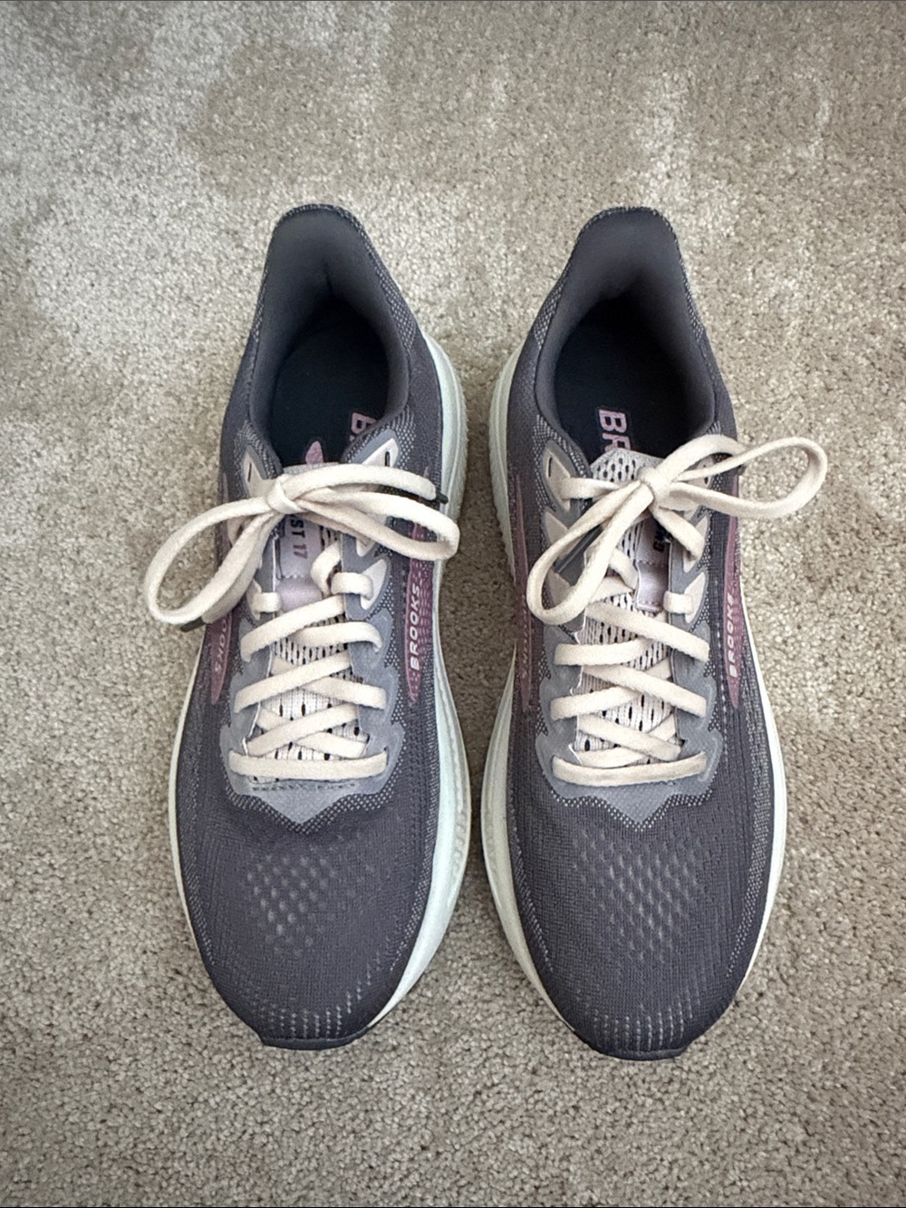 Brooks Women’s Gray and Light Pink Running Shoes
